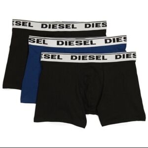 Diesel Sebastian Boxer Briefs 3 Pack Black/Blue